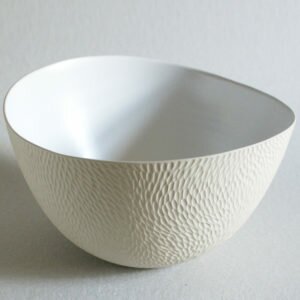 Saladier en grès gravé Emmanuelle Manche